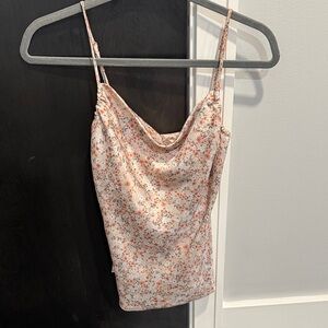 Aritzia Wilfred Floral Pink Top